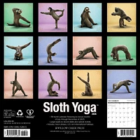 Sloth Yoga 2026 Wall Calendar