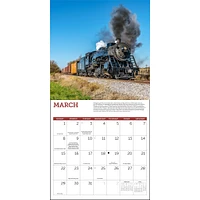 Steam Trains 2026 Wall Calendar