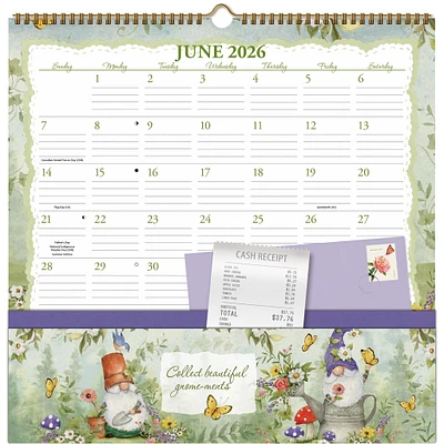 Gnomes Note Nook Wall  2026 Calendar