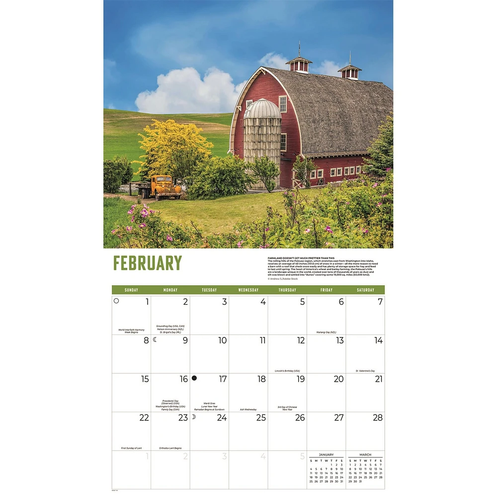 Barns 2026 Wall Calendar