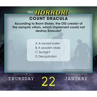 The Horror Terrifying Trivia For Fright Fanatics 2026 Box Calendar