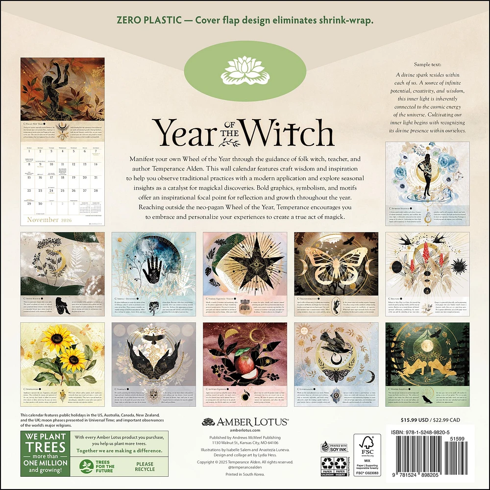 Year Of The Witch 2026 Wall Calendar - Online Exclusive