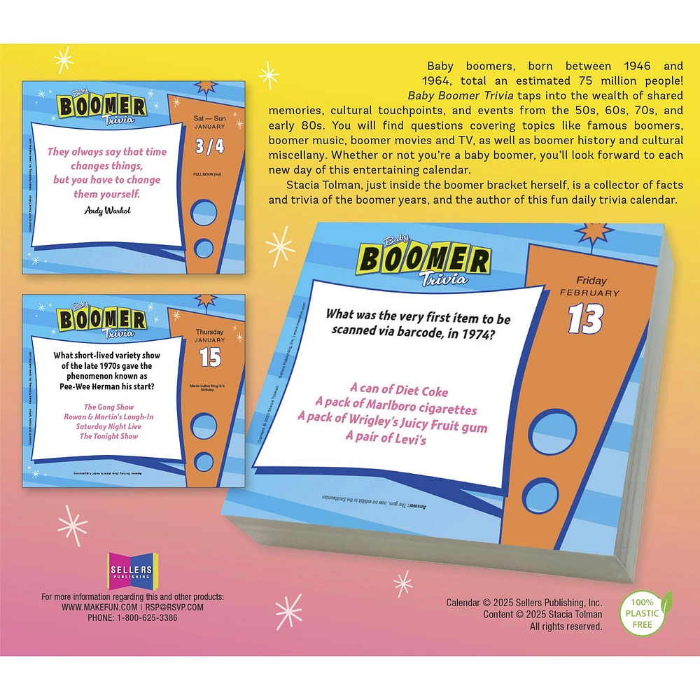 Baby Boomer Trivia 2026 Box Calendar - Online Exclusive
