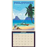 World Travel Classic Posters Wall 2025 Calendar