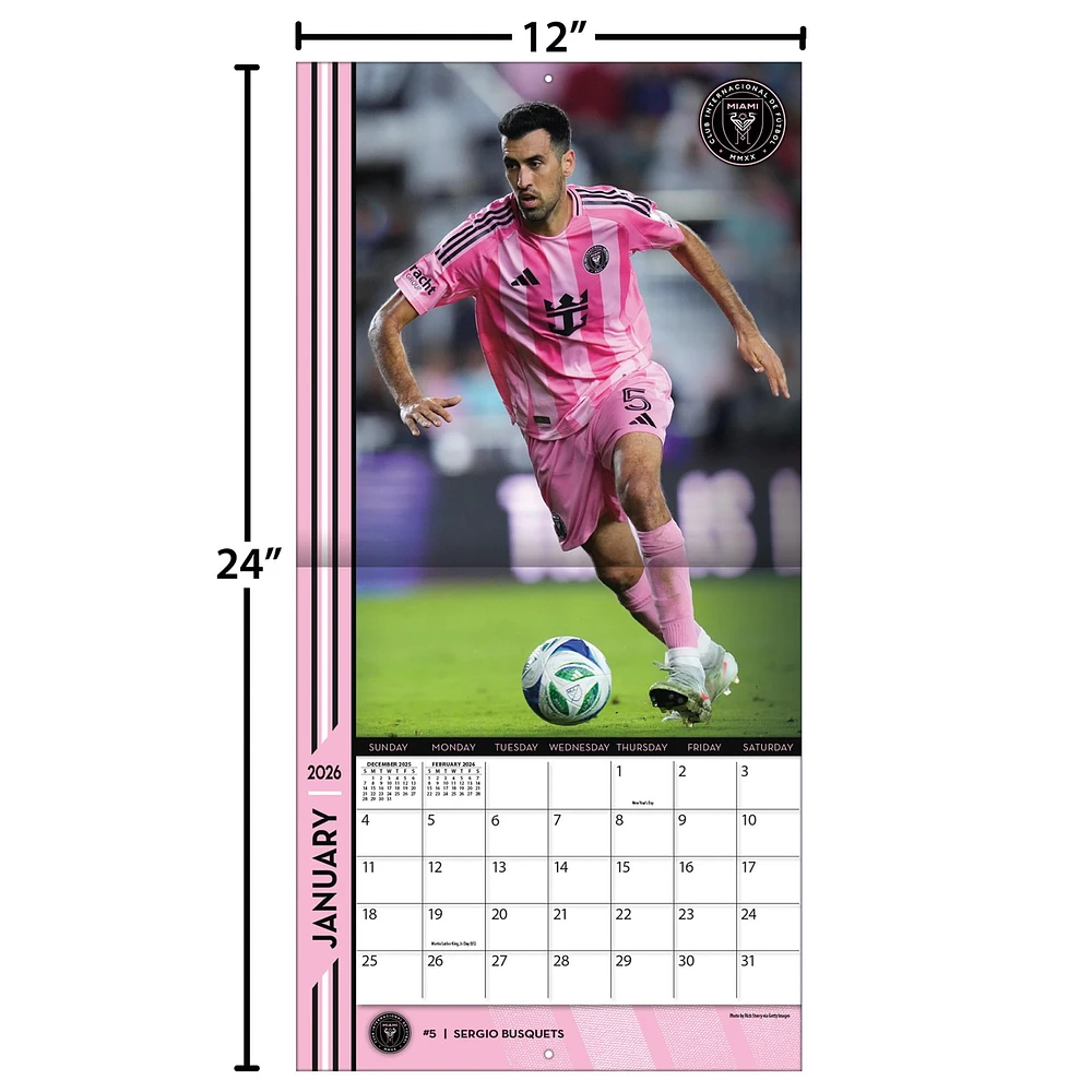 MLS Inter Miami 2026 Wall Calendar