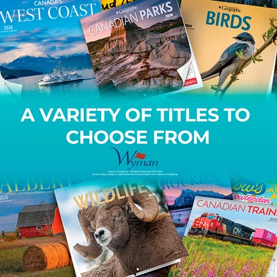 Canadian Geographic Oiseaux 2026 Wall Calendar (French)