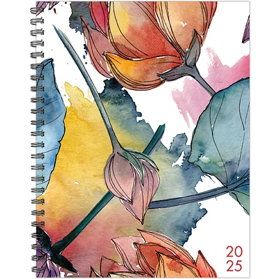 Watercolor Floral Weekly Planner 2025 Calendar