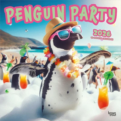 Penguin Party 2026 Wall Calendar