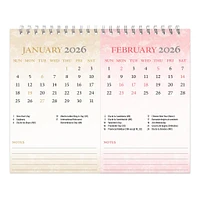 Patterned 2026 Double View Easel Calendar