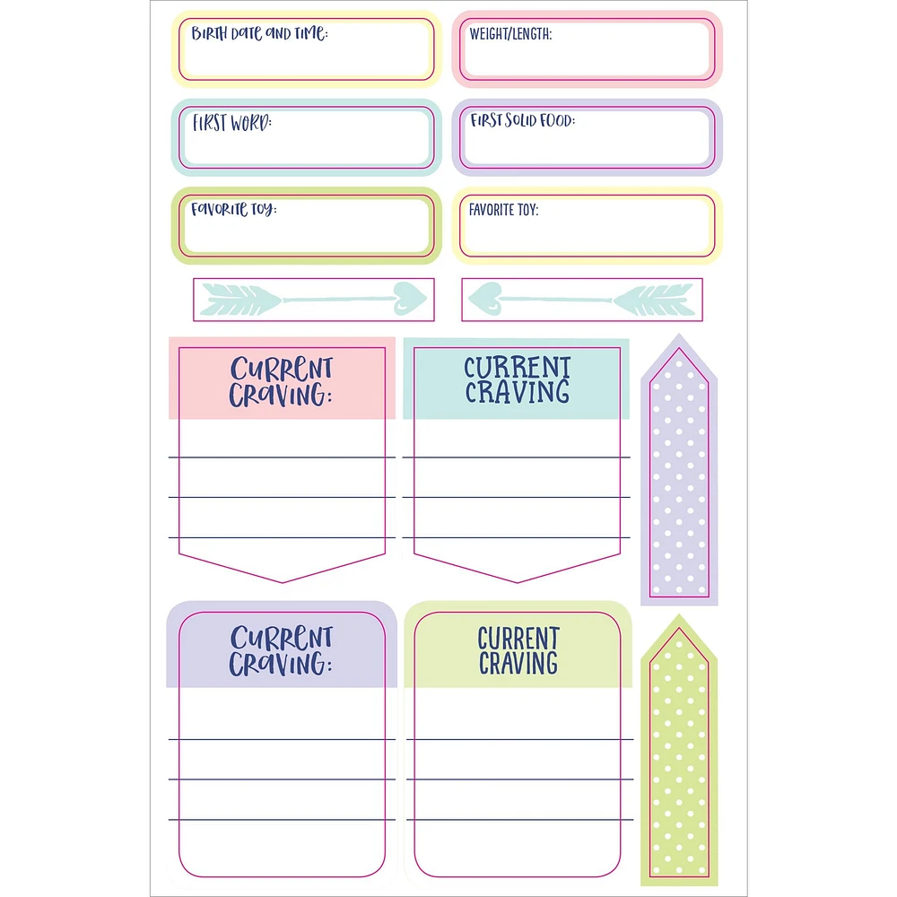 Pregnancy and Babys 1st Year Planner Stickers