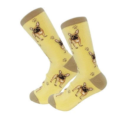 Happy Tails Socks - French Bulldog Tan Full Body Socks