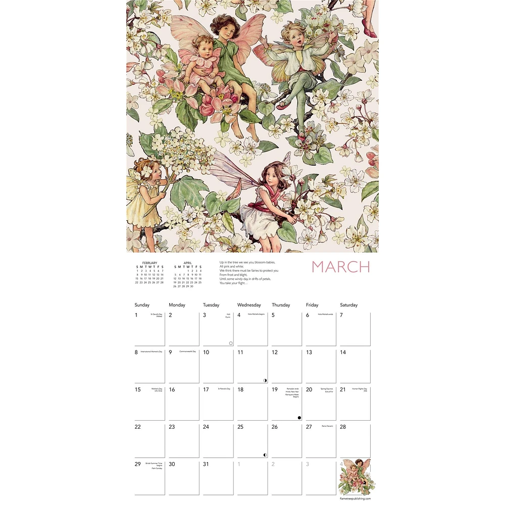 Flower Fairies 2026 Wall Calendar