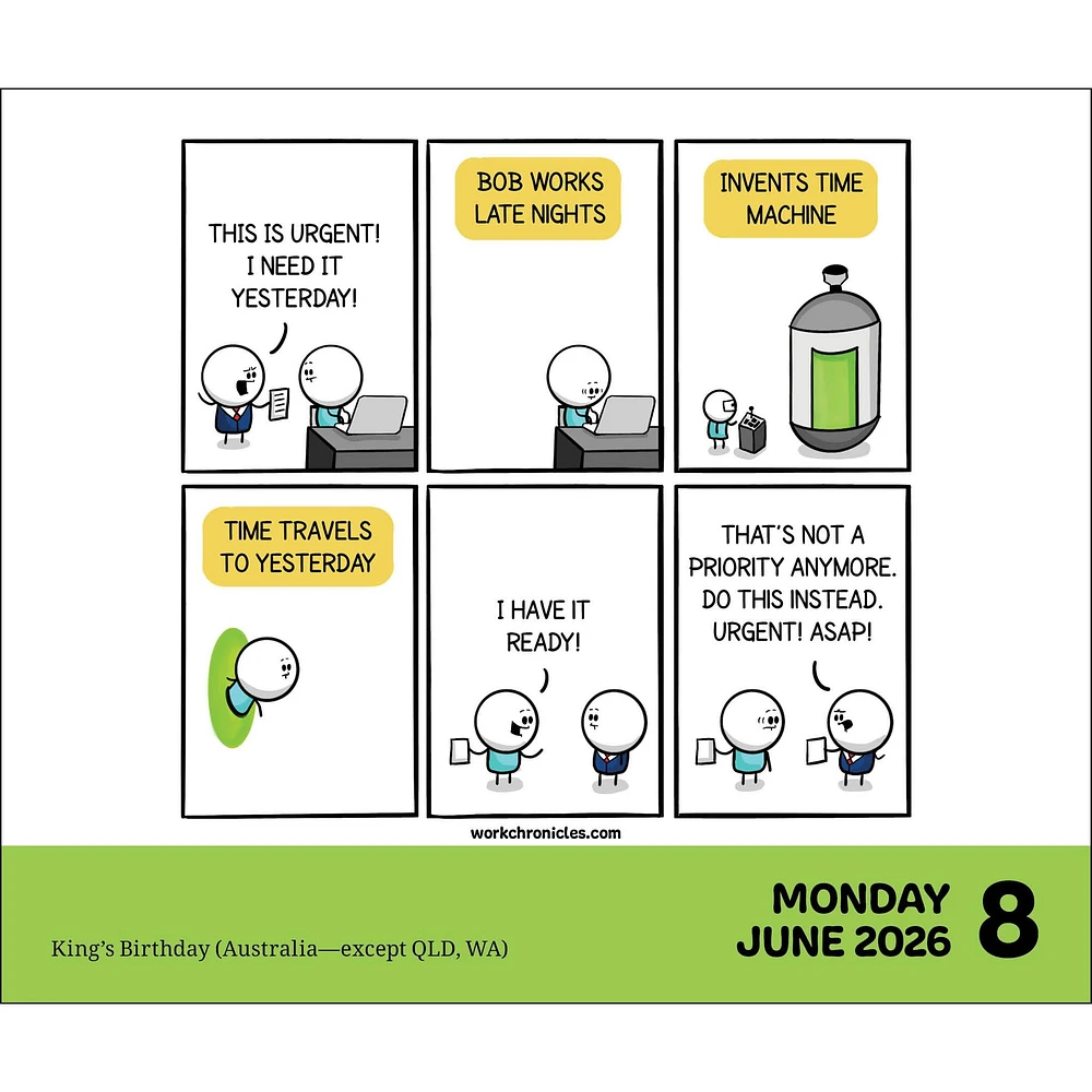 Work Chronicles 2026 Box Calendar
