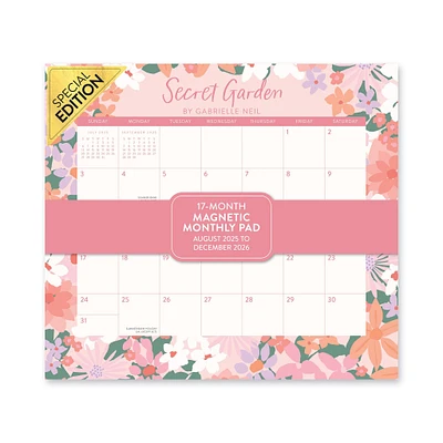 Secret Garden 2025-2026 Exclusive Mini Magnetic Pad Calendar