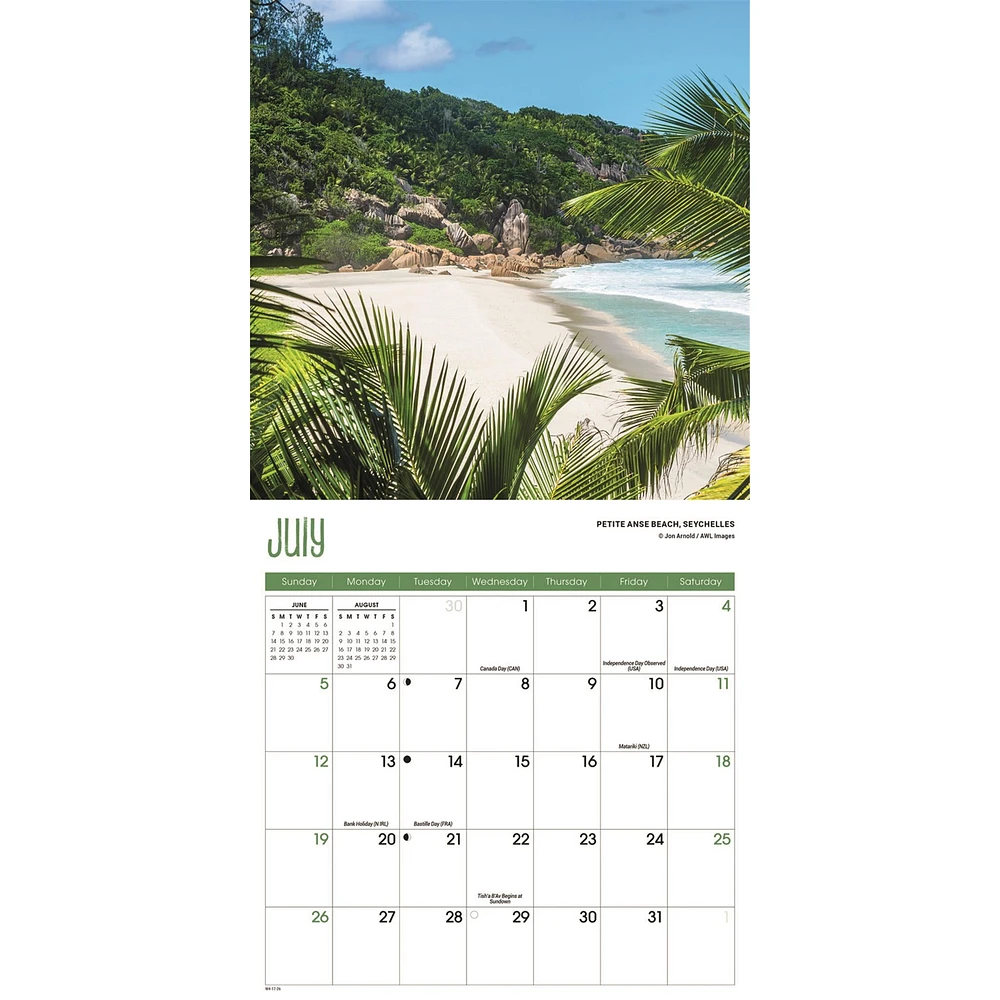 Beaches 2026 Mini Calendar