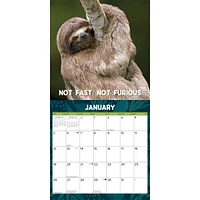 Sloth Mode Wall 2025 Calendar - Online Exclusive