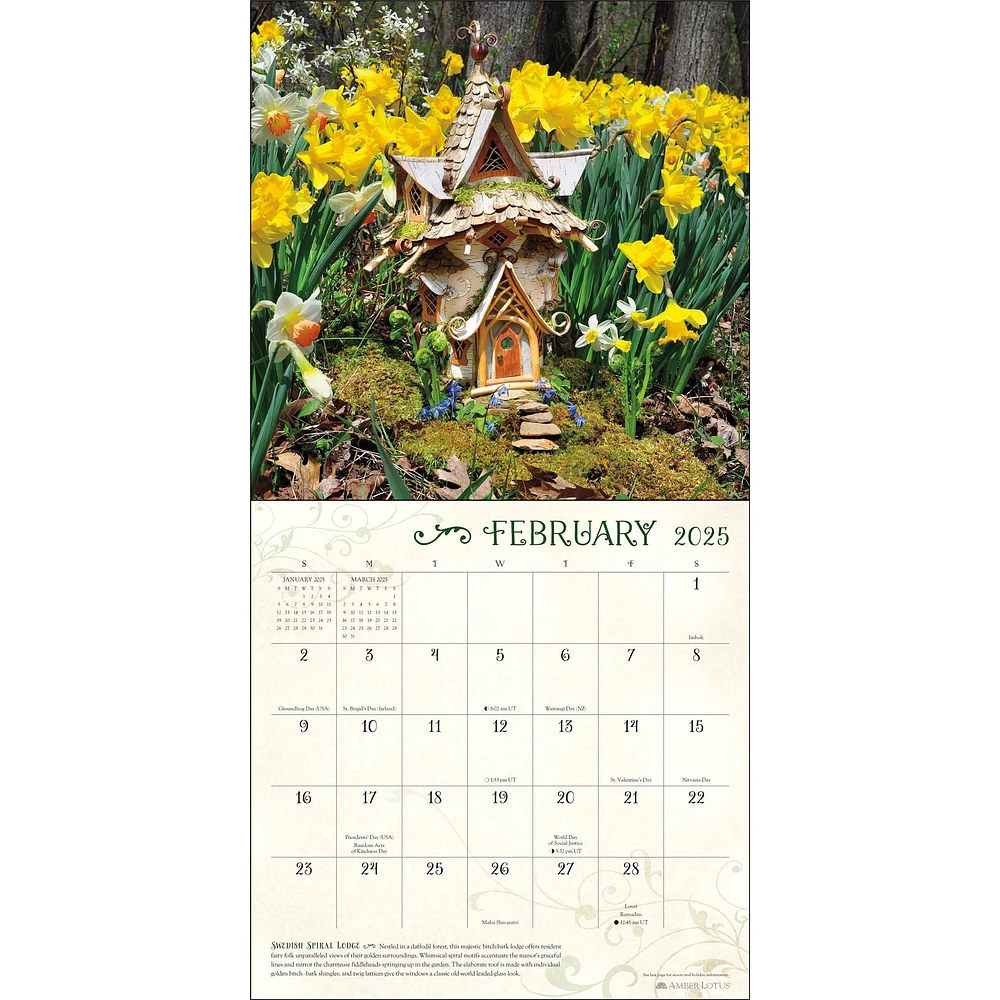 Fairy Houses Wall 2025 Calendar