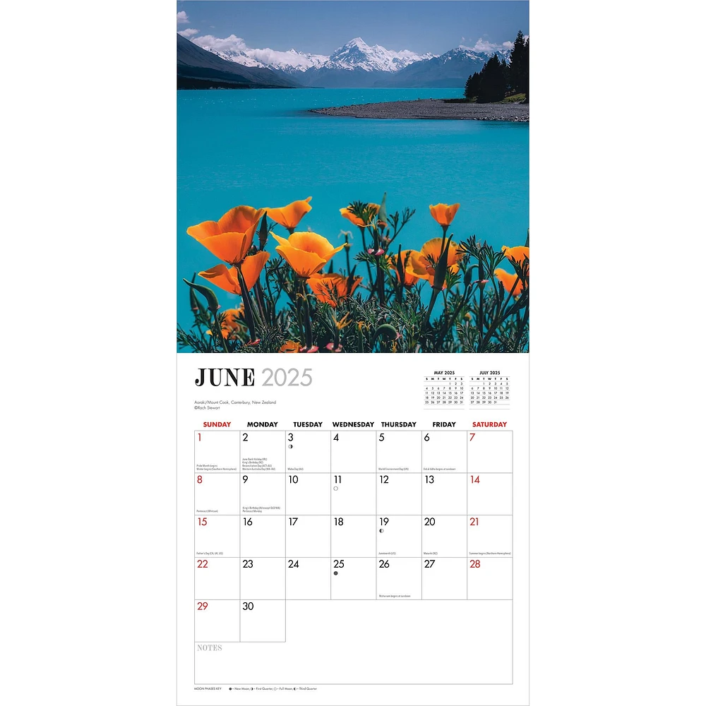 I Love Travel Wall 2025 Calendar