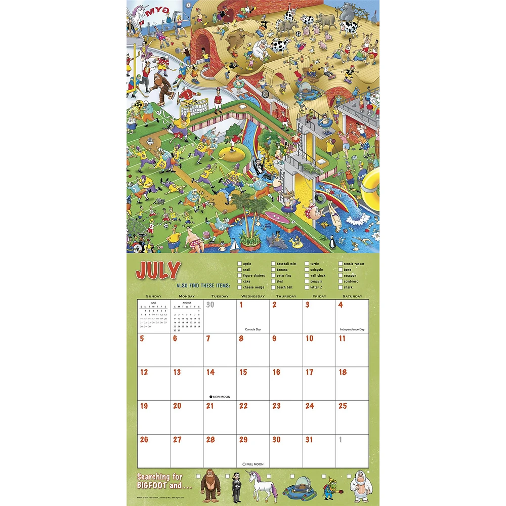 Searching For Bigfoot And His Other Hidden Friends 2026 Wall Calendar