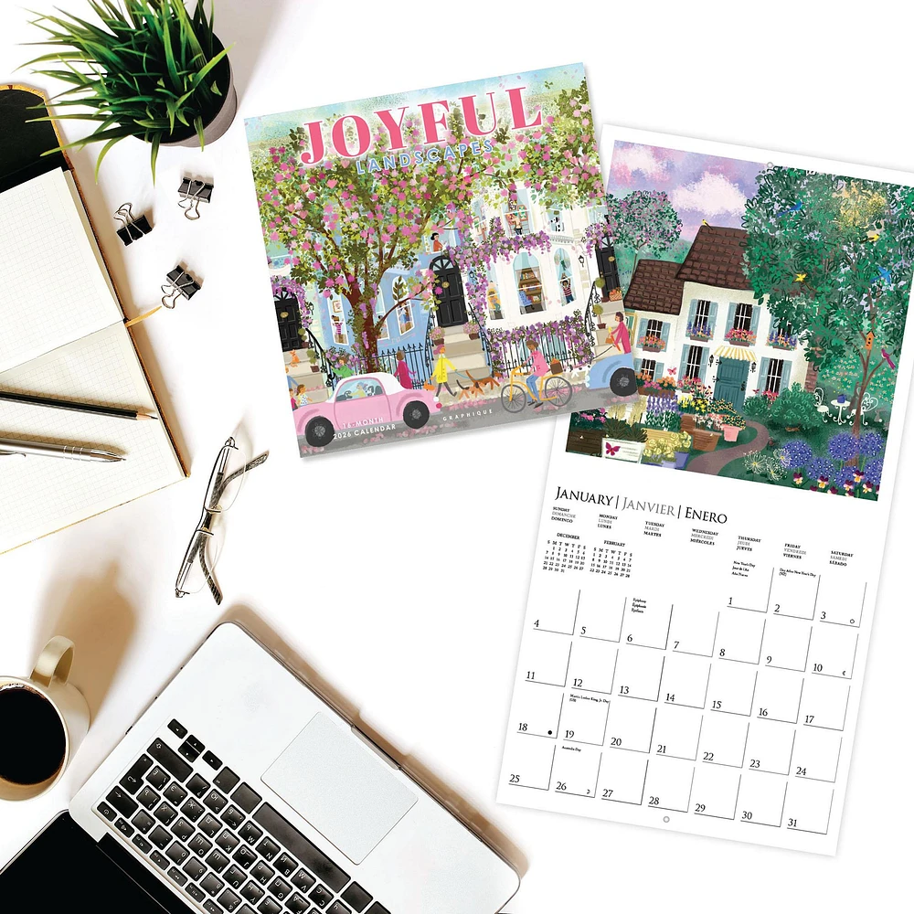 Joyful Landscapes 2026 Wall Calendar