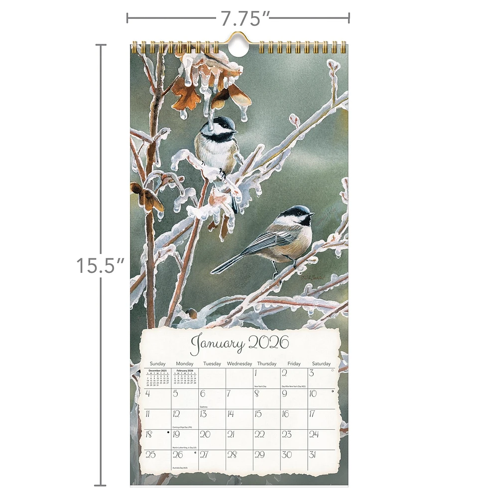 Songbirds 2026 Slim Calendar
