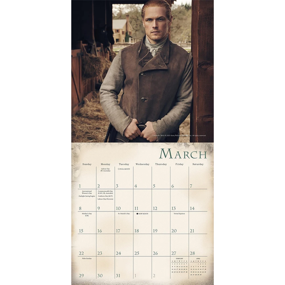 Outlander 2026 Mini Calendar