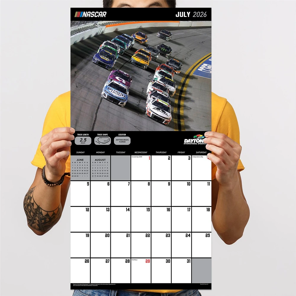Nascar Tracks 2026 Wall Calendar