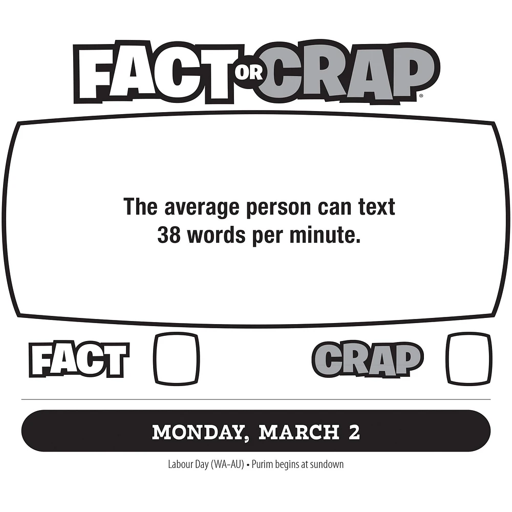 Fact Or Crap 2026 Box Calendar