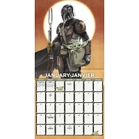 Star Wars Mandalorian Grogu Bilingual Mini 2025 Calendar