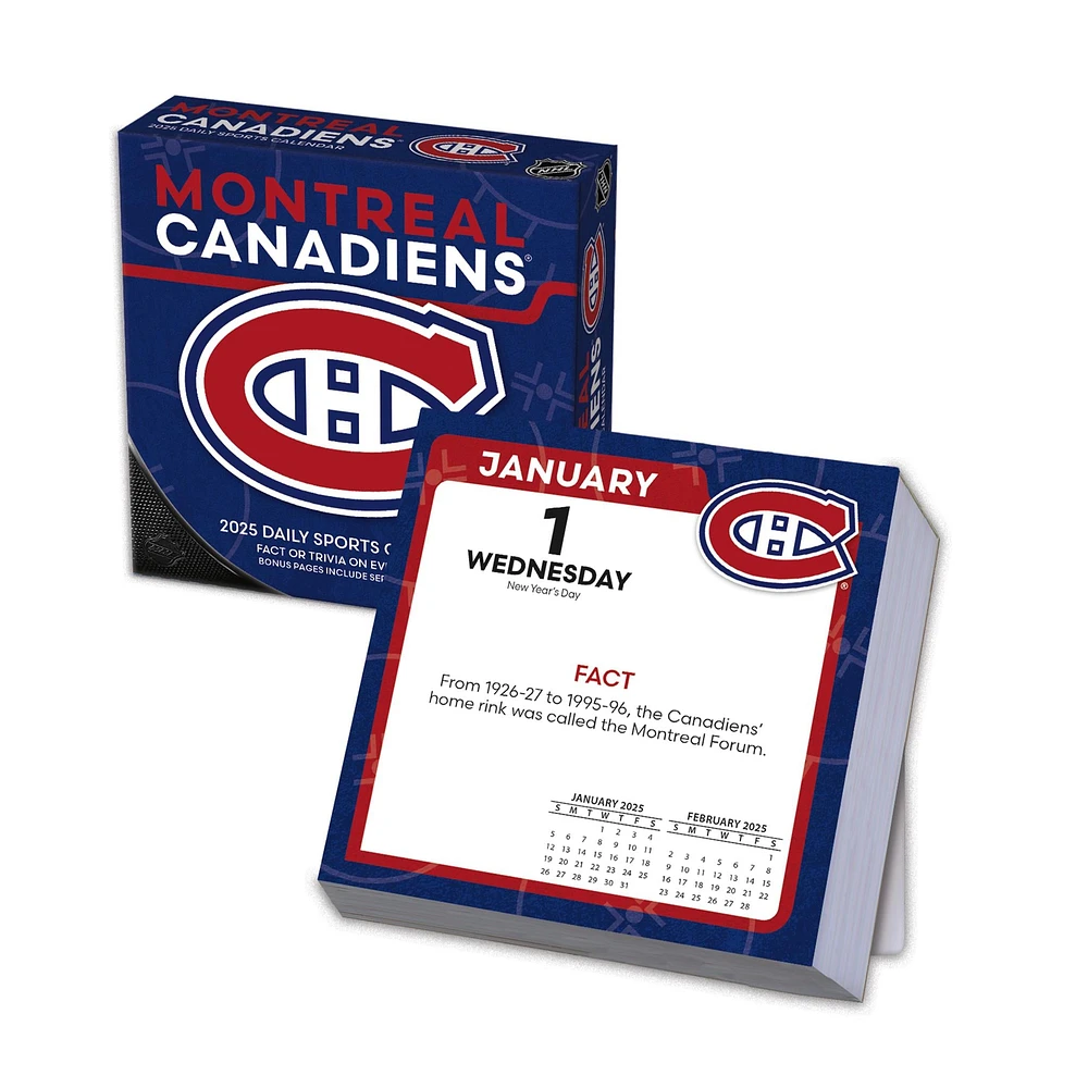 NHL Montreal Canadiens Box 2025 Calendar