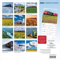 Canadian Trains Bilingual 2026 Wall Calendar