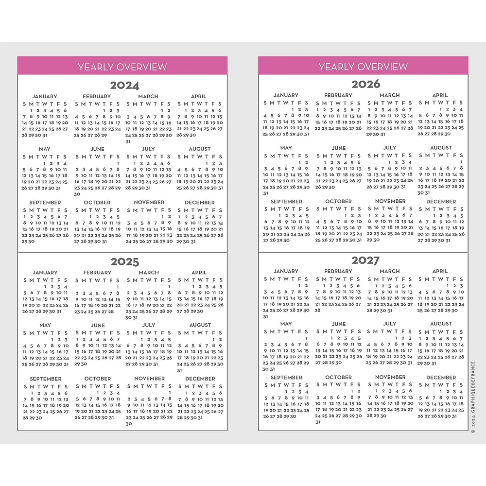 Classic Charm 2 Yr Pocket Planner 2025 Calendar