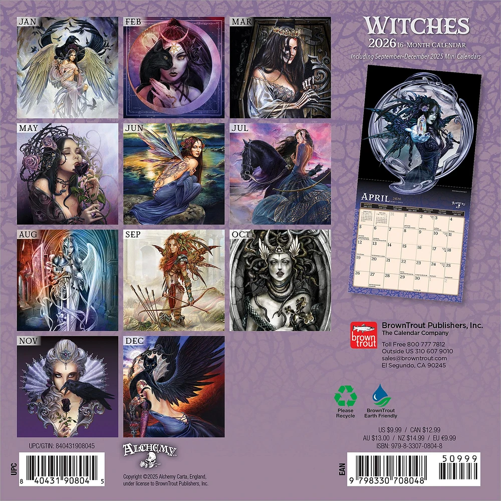 Witches Alchemy 2026 Mini Calendar