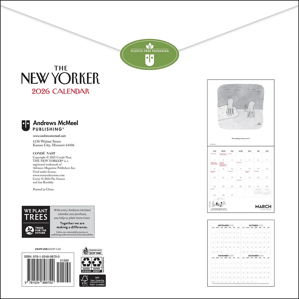 Cartoons From The New Yorker 2026 Wall Calendar - Online Exclusive