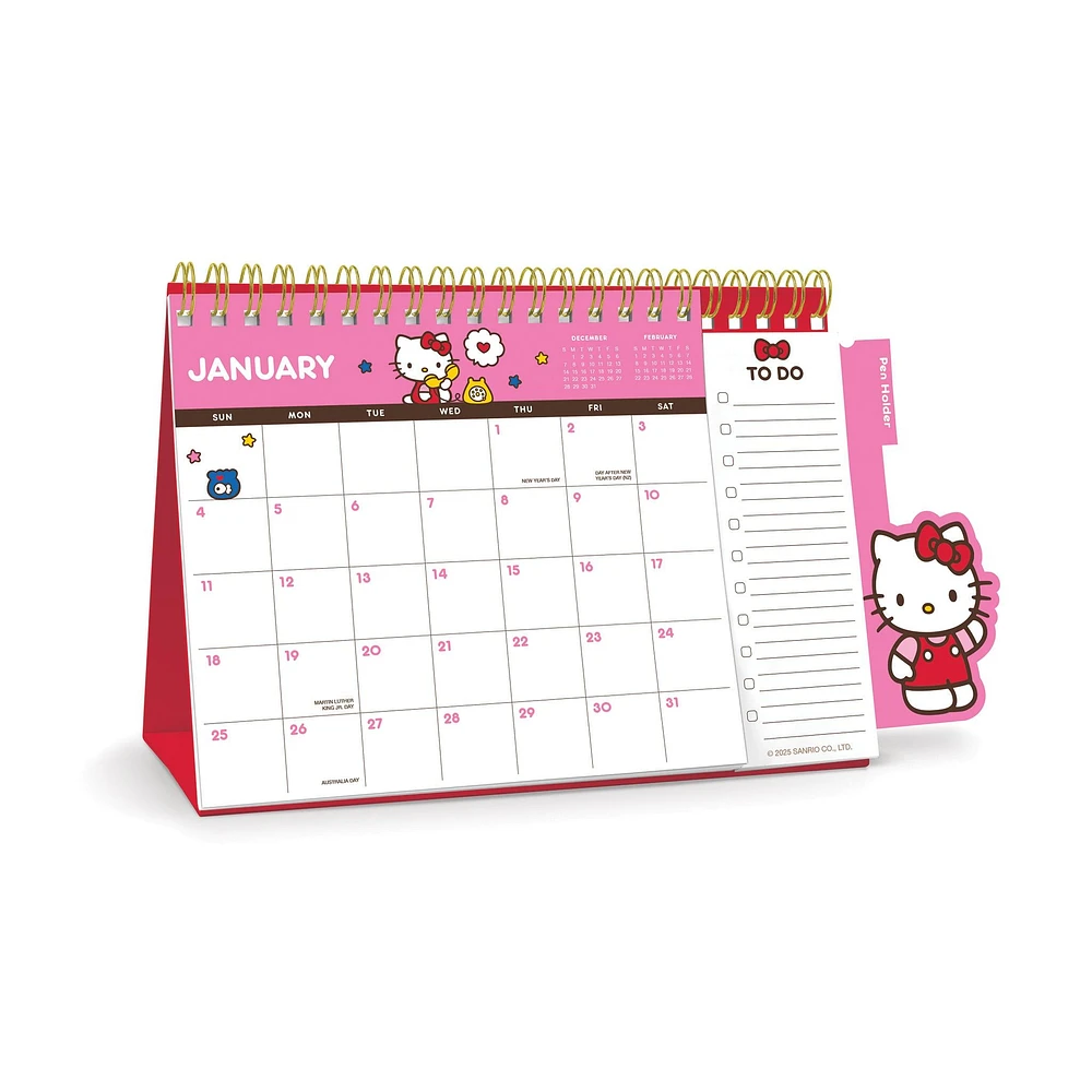 Hello Kitty Playful Pink 2026 Easel Calendar - Online Exclusive