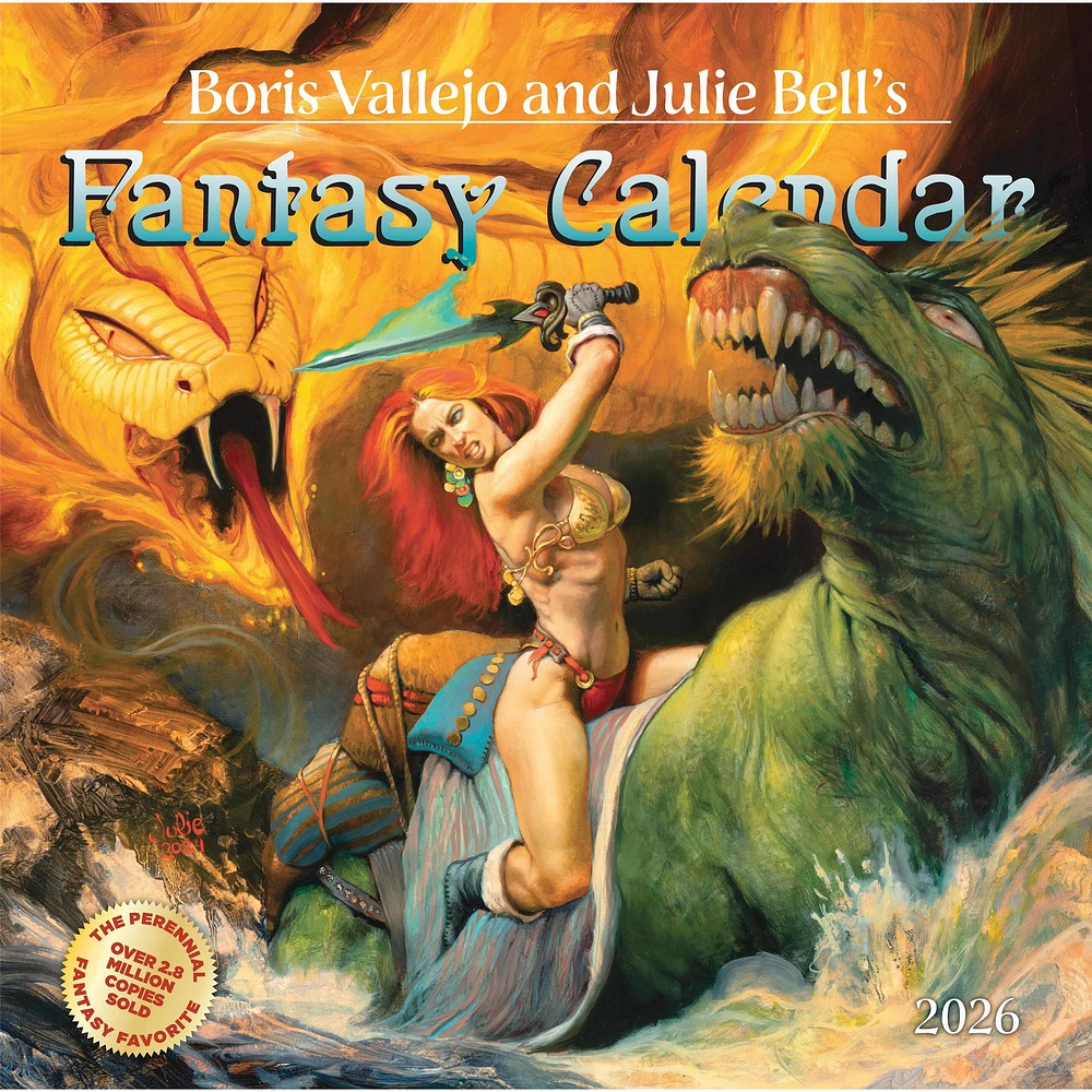 Boris Vallejo And Julie Bells Fantasy 2026 Wall Calendar