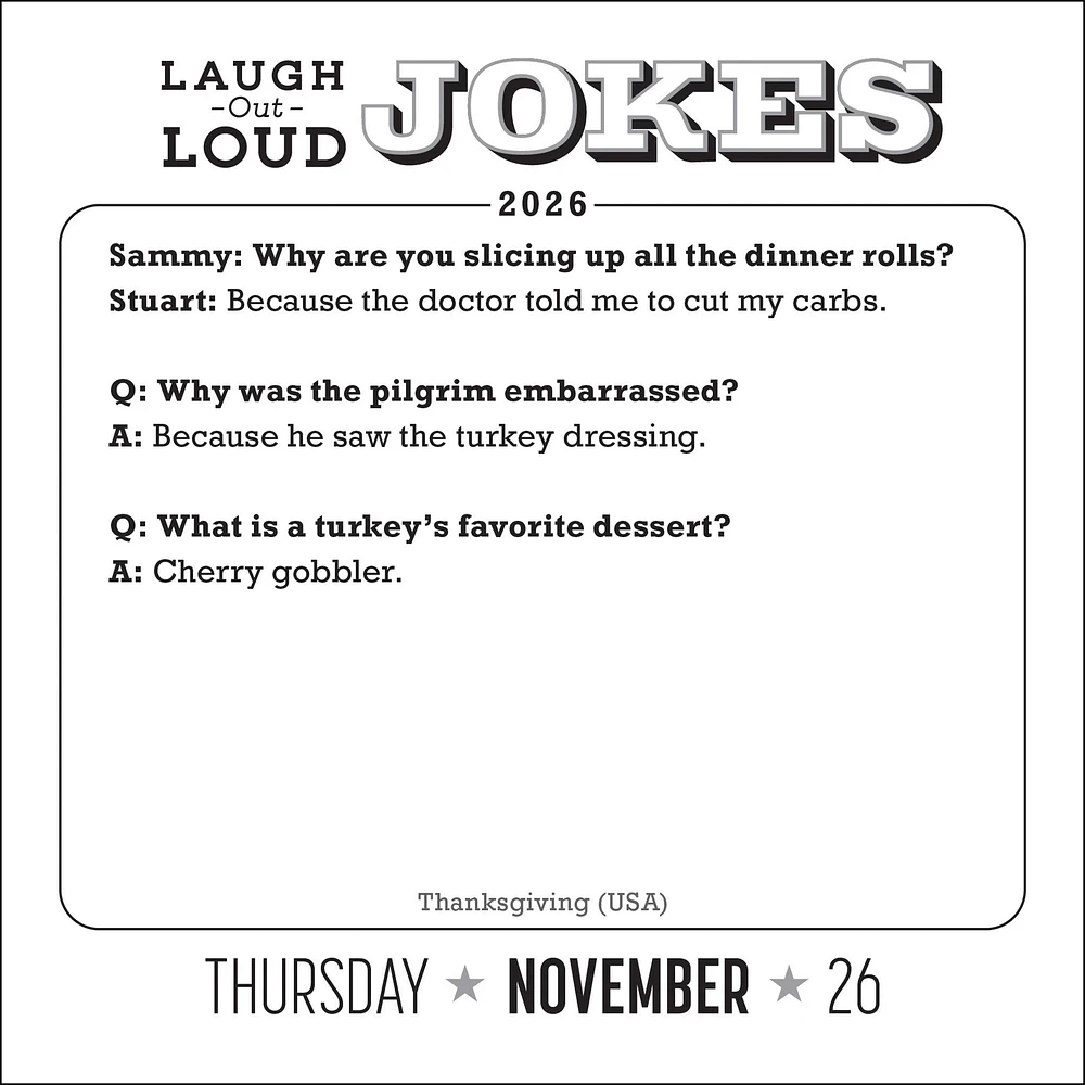 Laugh-Out-Loud Jokes 2026 Box Calendar - Online Exclusive