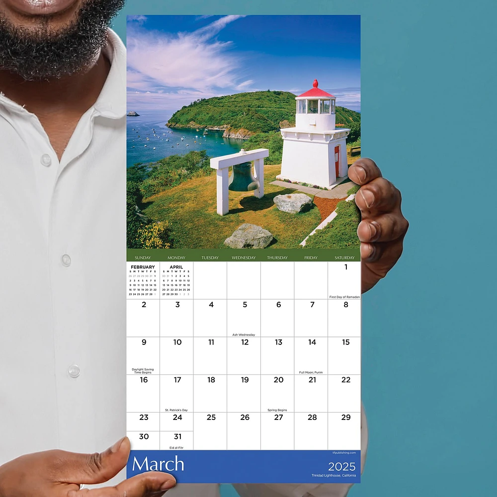 Lighthouses Mini 2025 Calendar - Online Exclusive