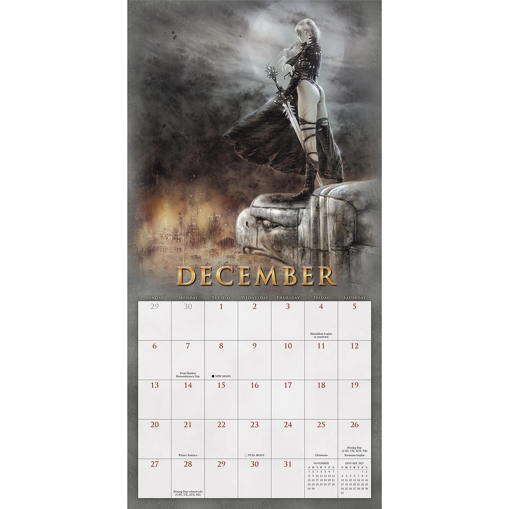 Fantasy Art Of Royo 2026 Wall Calendar