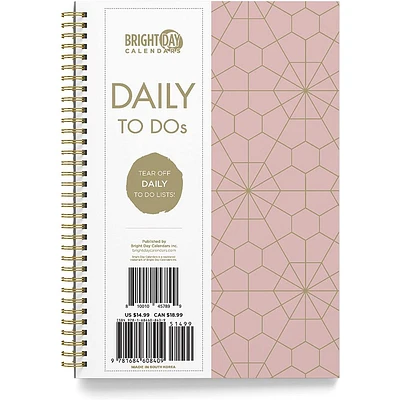 Rose Gold To Do List Undated Engagement Calendar