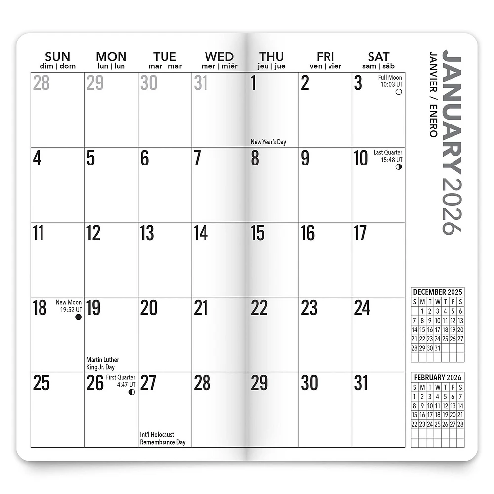 Big And Bright Large Print 2026 2 Yr Pocket Planner Calendar - Online Exclusive