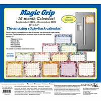 Floral Jumbo Magic Grip 2025-2026 Wall Calendar