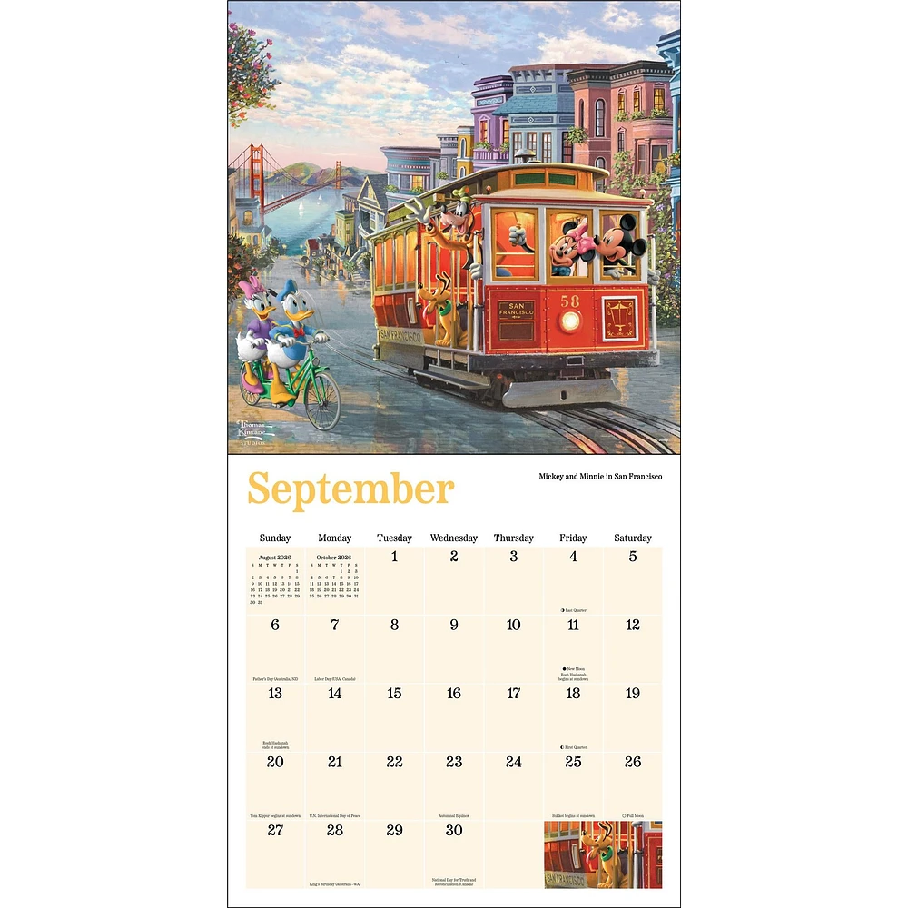 Kinkade Disney Dreams Collection 2026Wall Calendar