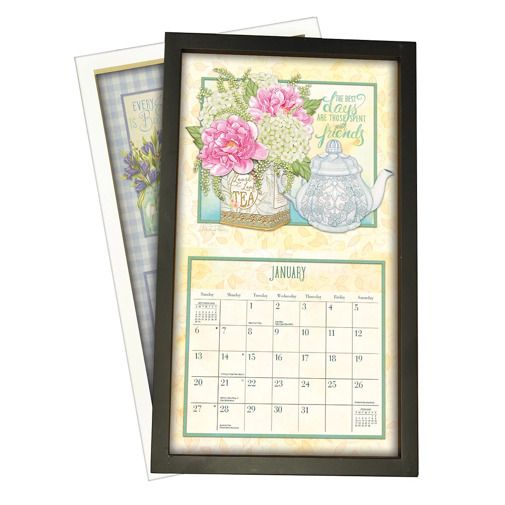 Black Contemporary Wooden Calendar Frame