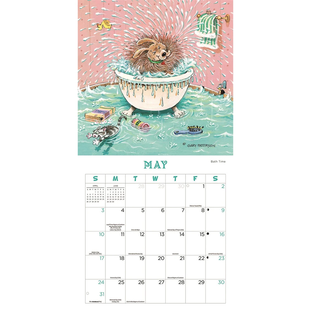 Gary Patterson Dogs 2026 Mini Magnetic Calendar
