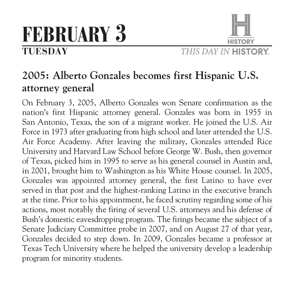This Day In History 2026 Box Calendar