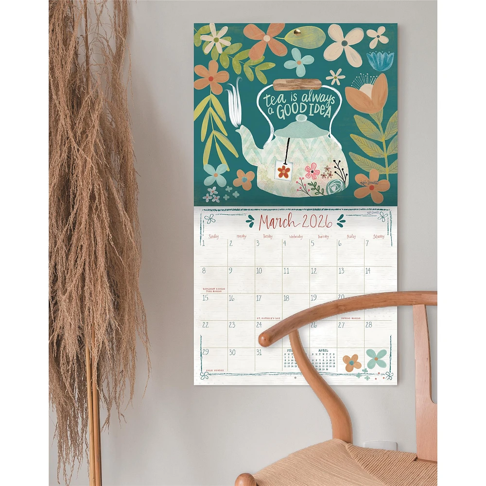 Tea Time 2026 Deluxe Wall Calendar