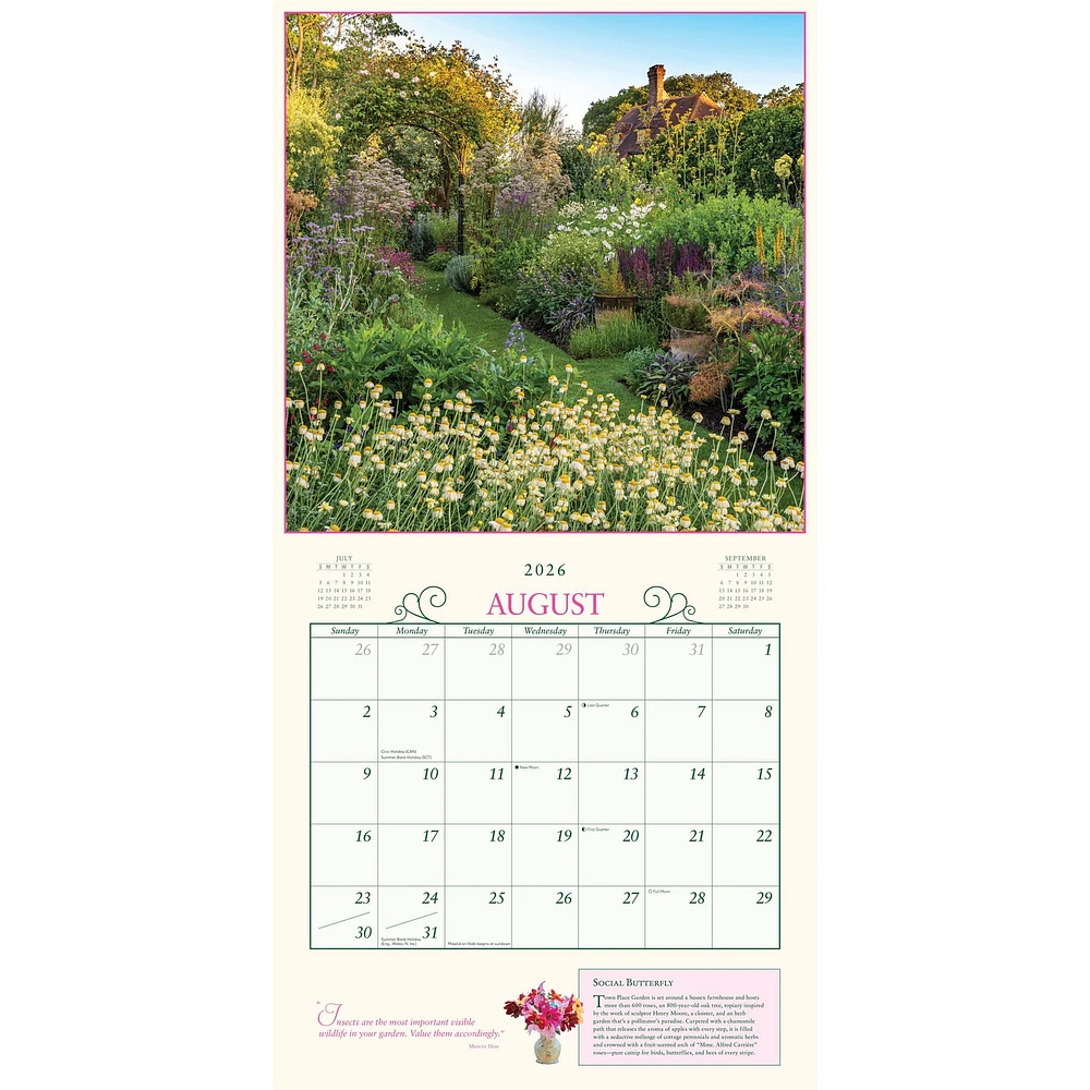 Secret Garden 2026 Wall Calendar