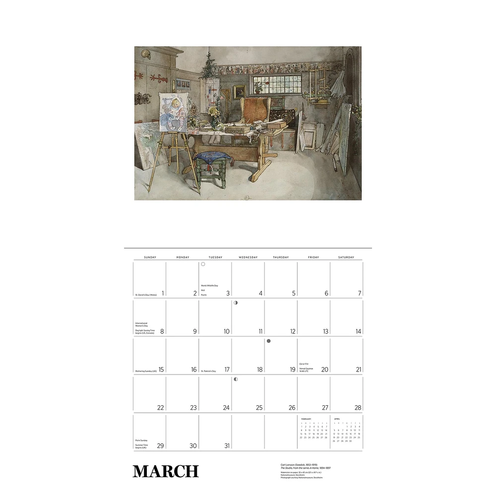 Carl Larsson 2026 Wall Calendar - Online Exclusive