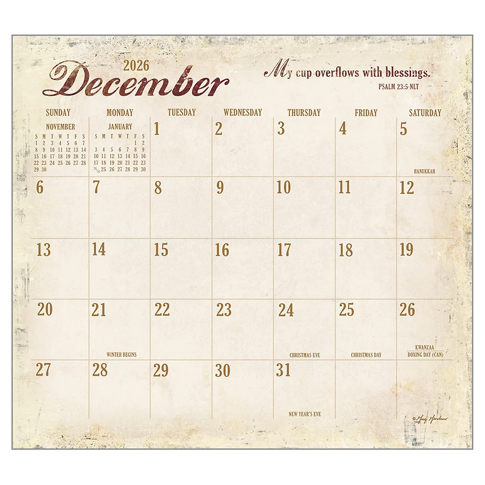 Heartland Blessings 2026 Deluxe Wall Calendar - Online Exclusive